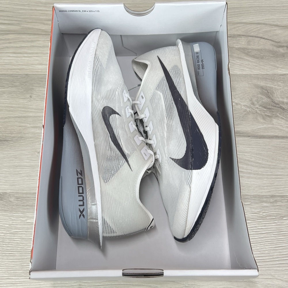 Men's 11 - Nike Zoomx Vaporfly Next%4 White Gridiron Obsidian Mist HF6414-100 - Picture 9 of 10